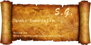 Spatz Gabriella névjegykártya